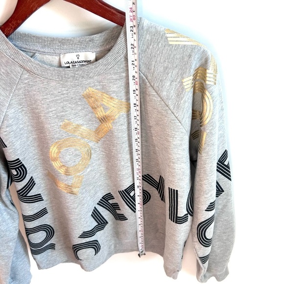 Lola Casademunt Sweater pullover grey letter logo sweatshirt - Picture 5 of 9